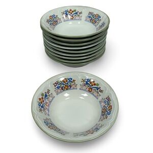 International China Provinstone Lotus Valley S-1104 Soup Cereal Bowls Lot 10